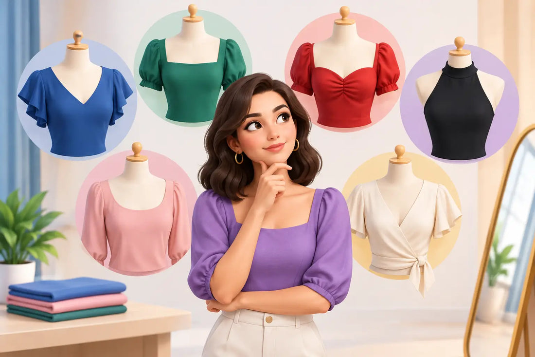 How to Choose Flattering Blouse Necklines