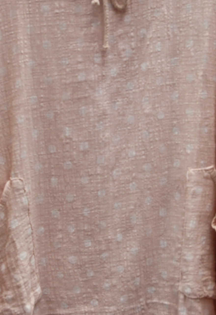 Ladies String Button Polka Dot Tunic £14.5