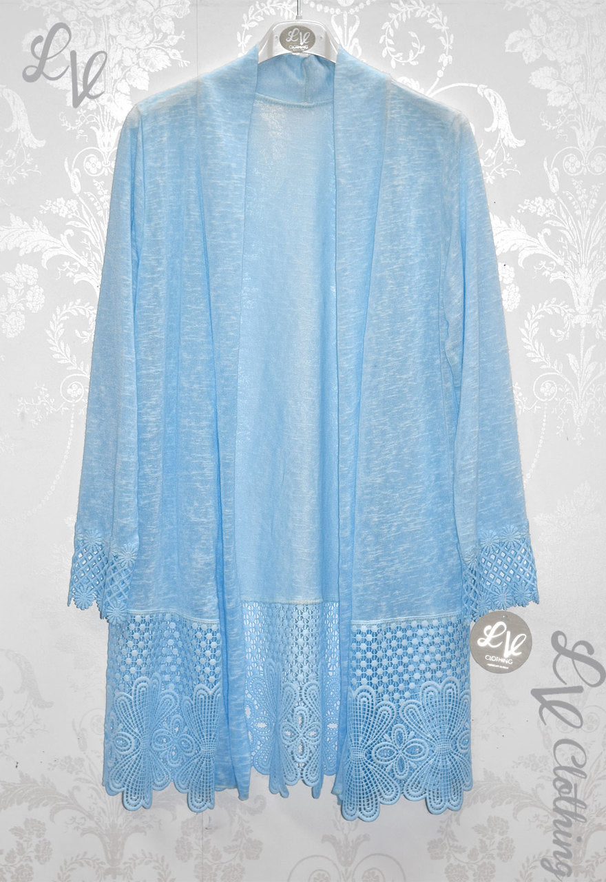 Ladies Crocheted Hem Cardigan £10.99