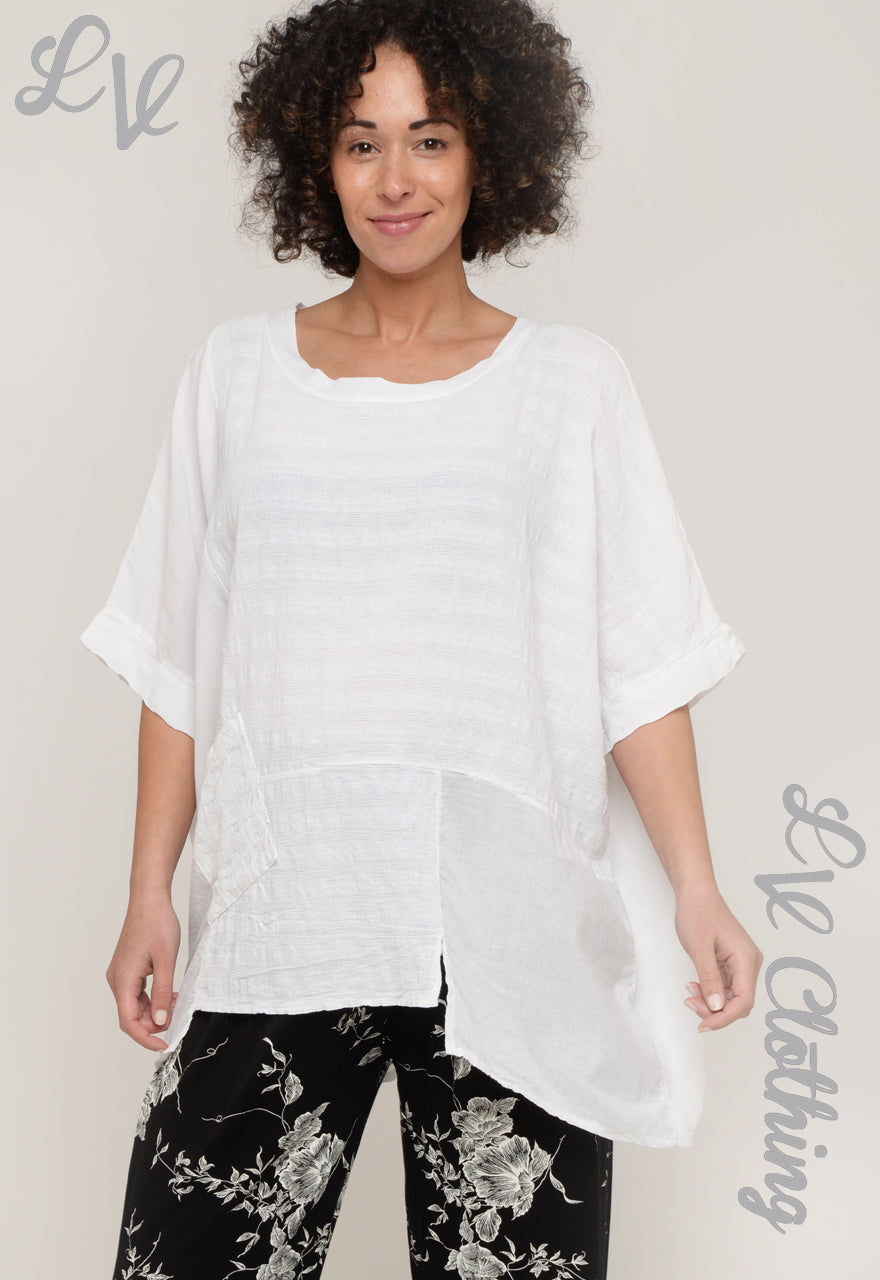 Ladies Plain Asymmetric Cotton Tunic £15.99