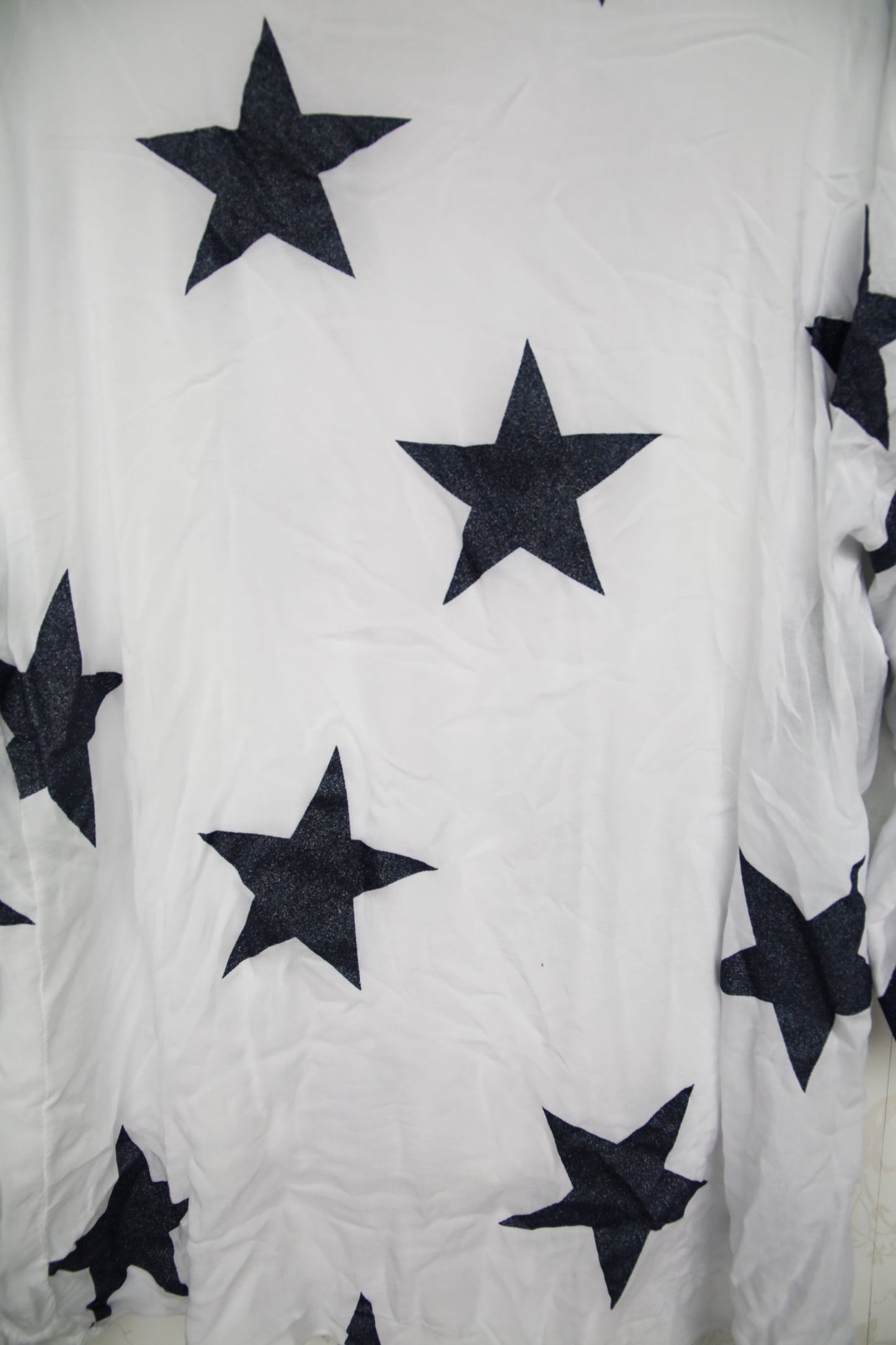 Ladies Star Print Layered Top with Ruffled Hem £9.99