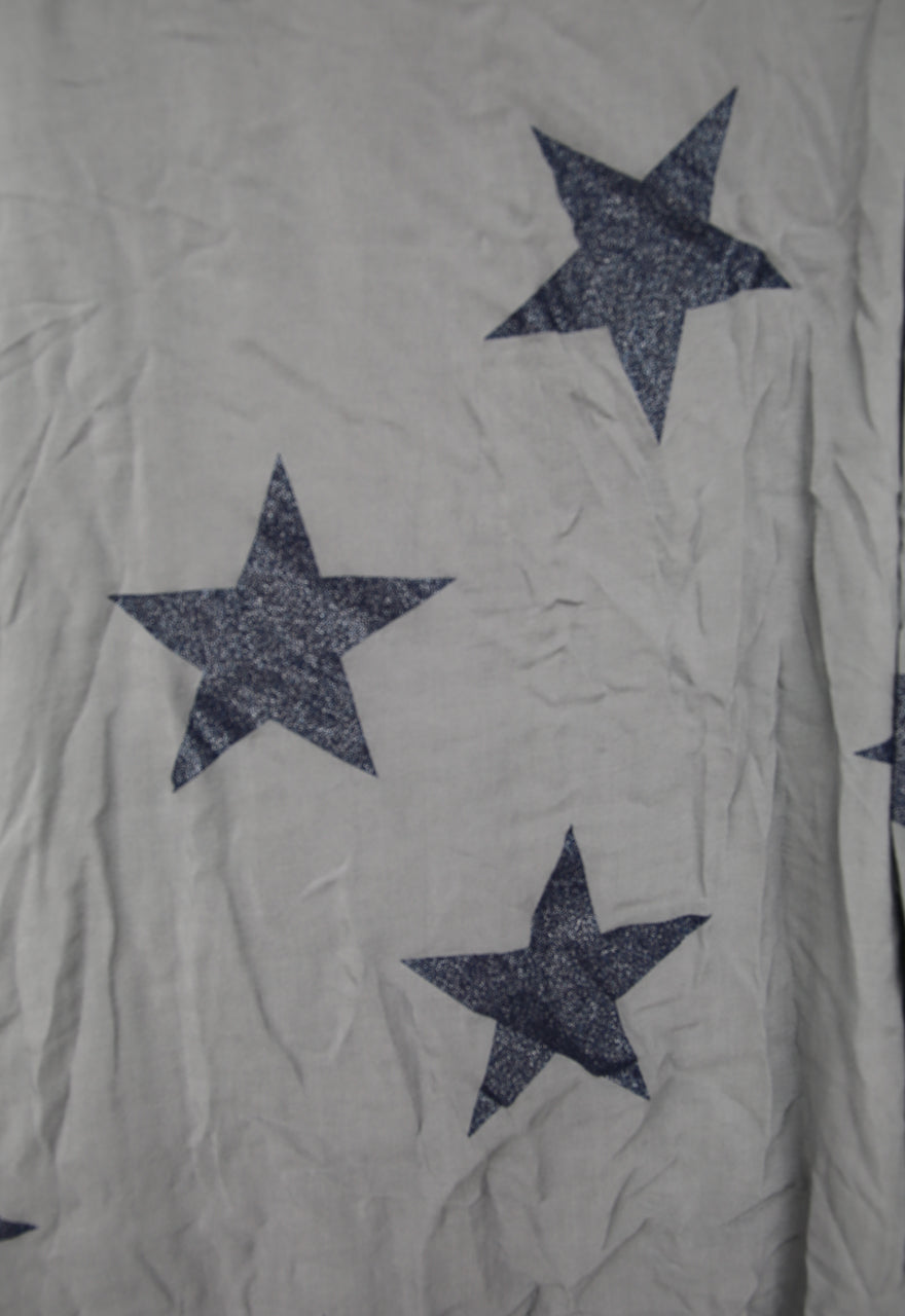 Ladies Star Print Layered Top with Ruffled Hem £9.99