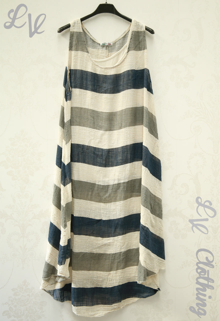 Dames mouwloze gelaagde zomerjurk €13,99