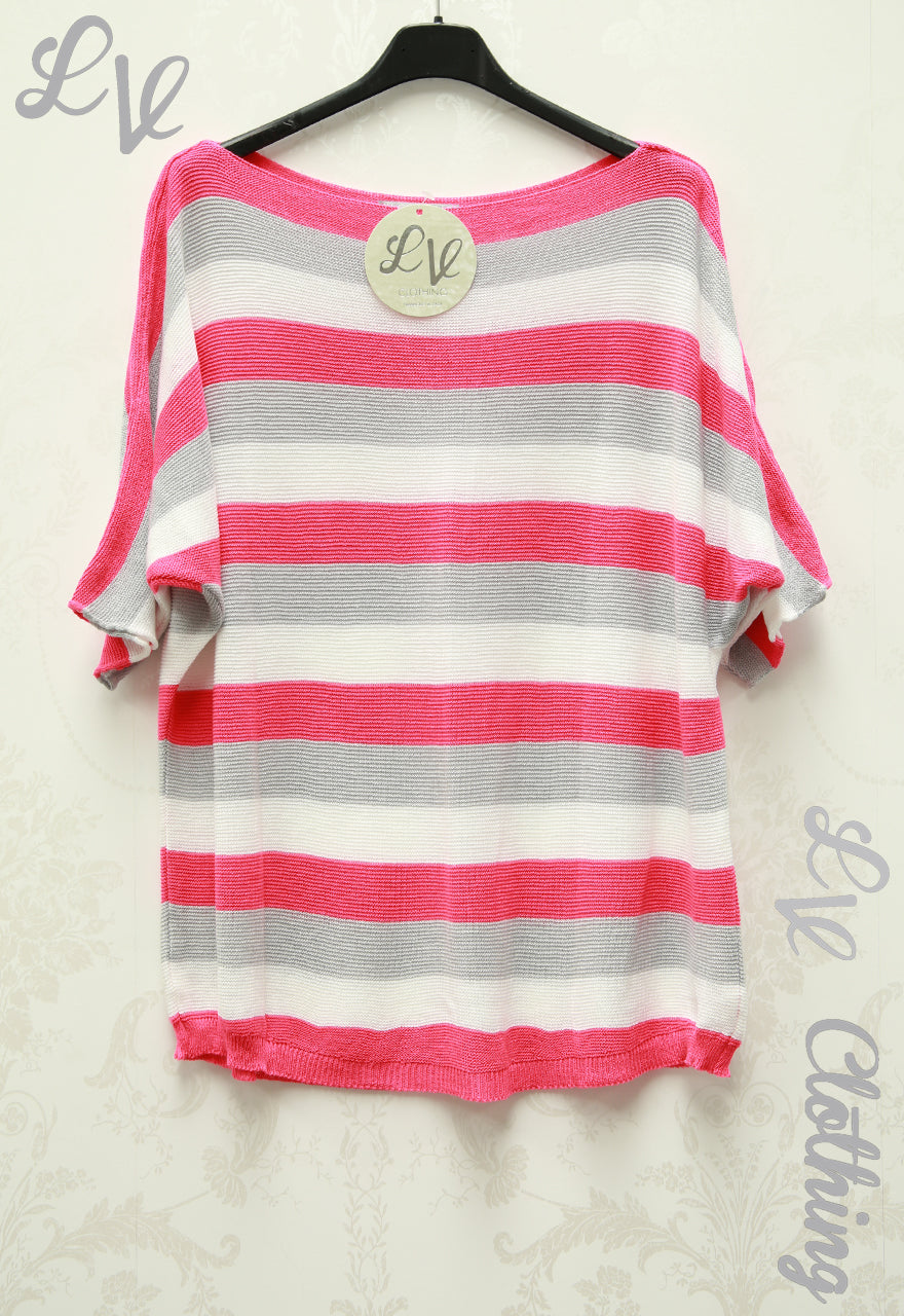 Ladies Knitted Stripe Jumper £9.99