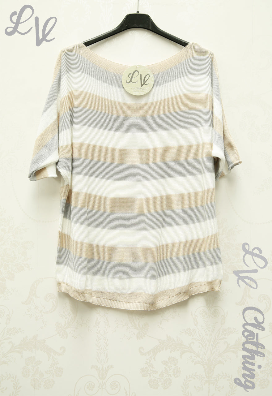 Ladies Knitted Stripe Jumper £9.99