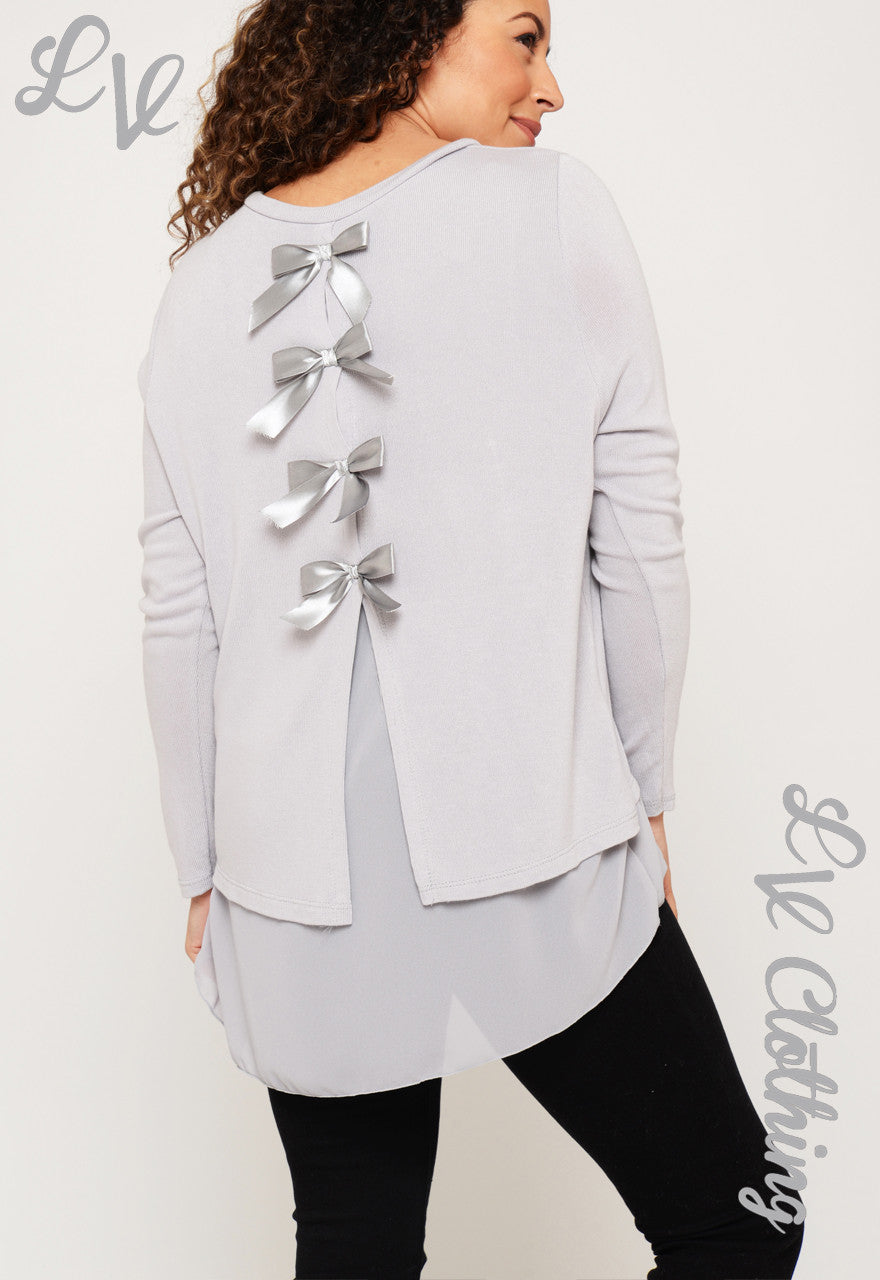 Ladies Four Bow Back Jumper £11.99