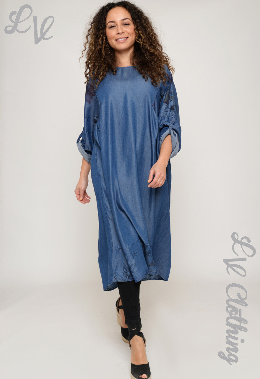 Ladies Floral Panel Smock Dress £17.99