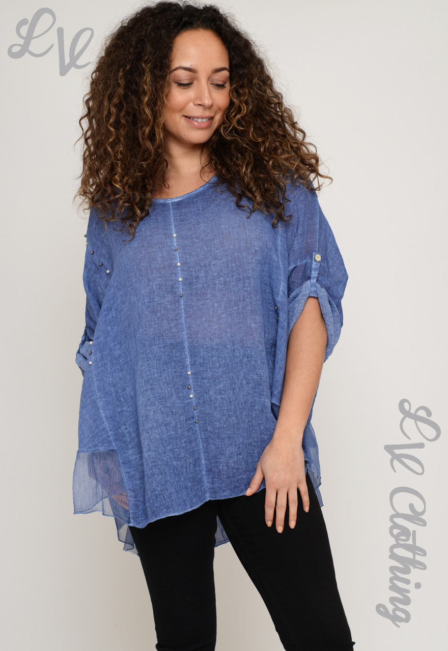 Ladies Beaded Tunic with Sheer Panels £11.99