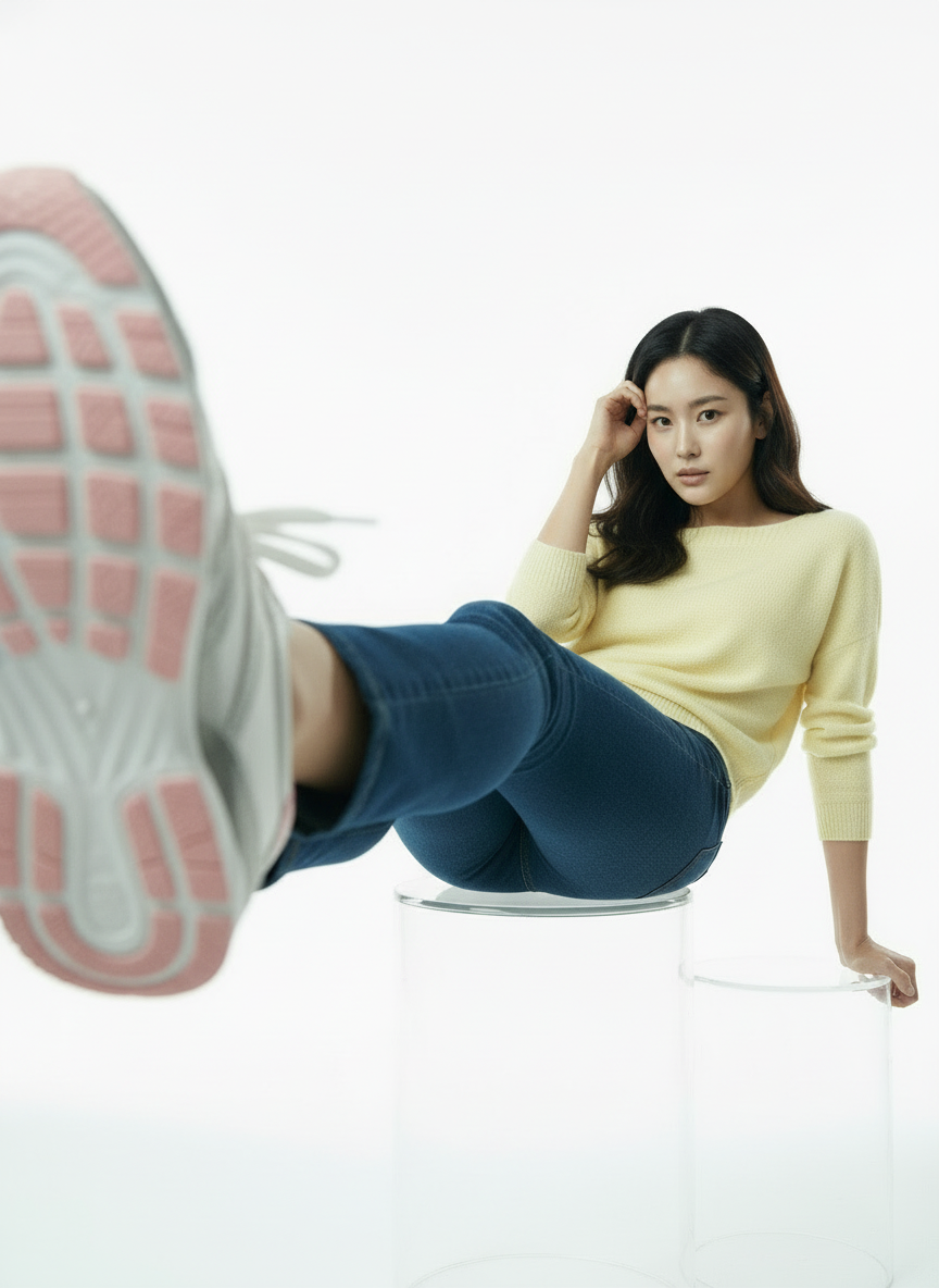 Knit Sweater with Floral Button Back Detail - Lemon