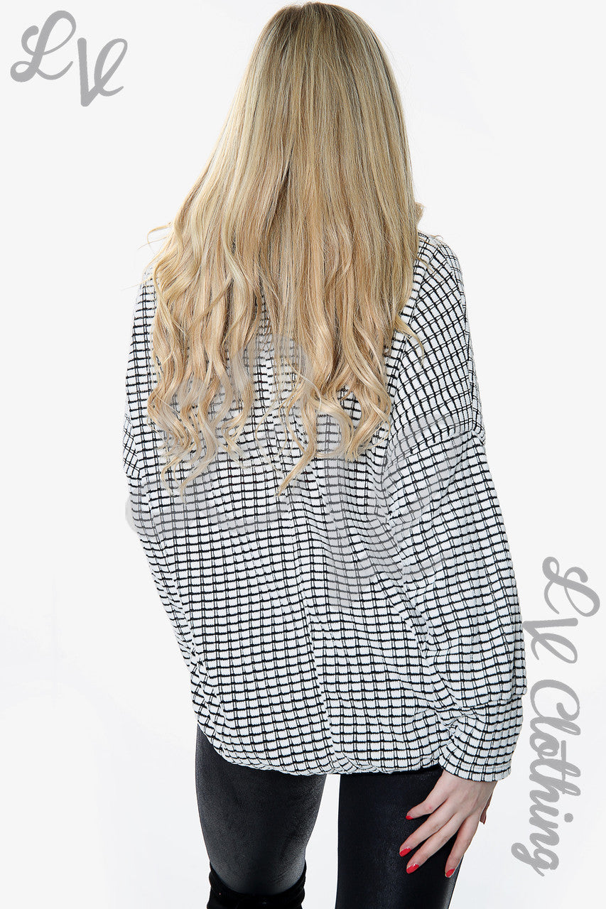 Dames Coltrui Chenille Trui Wit Prijs per eenheid € 12,99