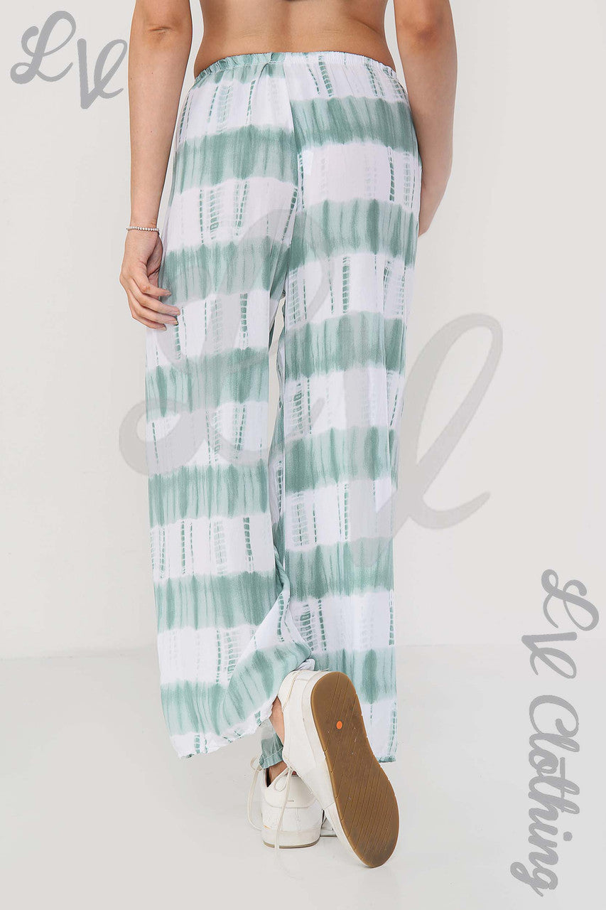 Ladies Tie Dye Culottes Trousers Tiffany - Unit Price £6.99