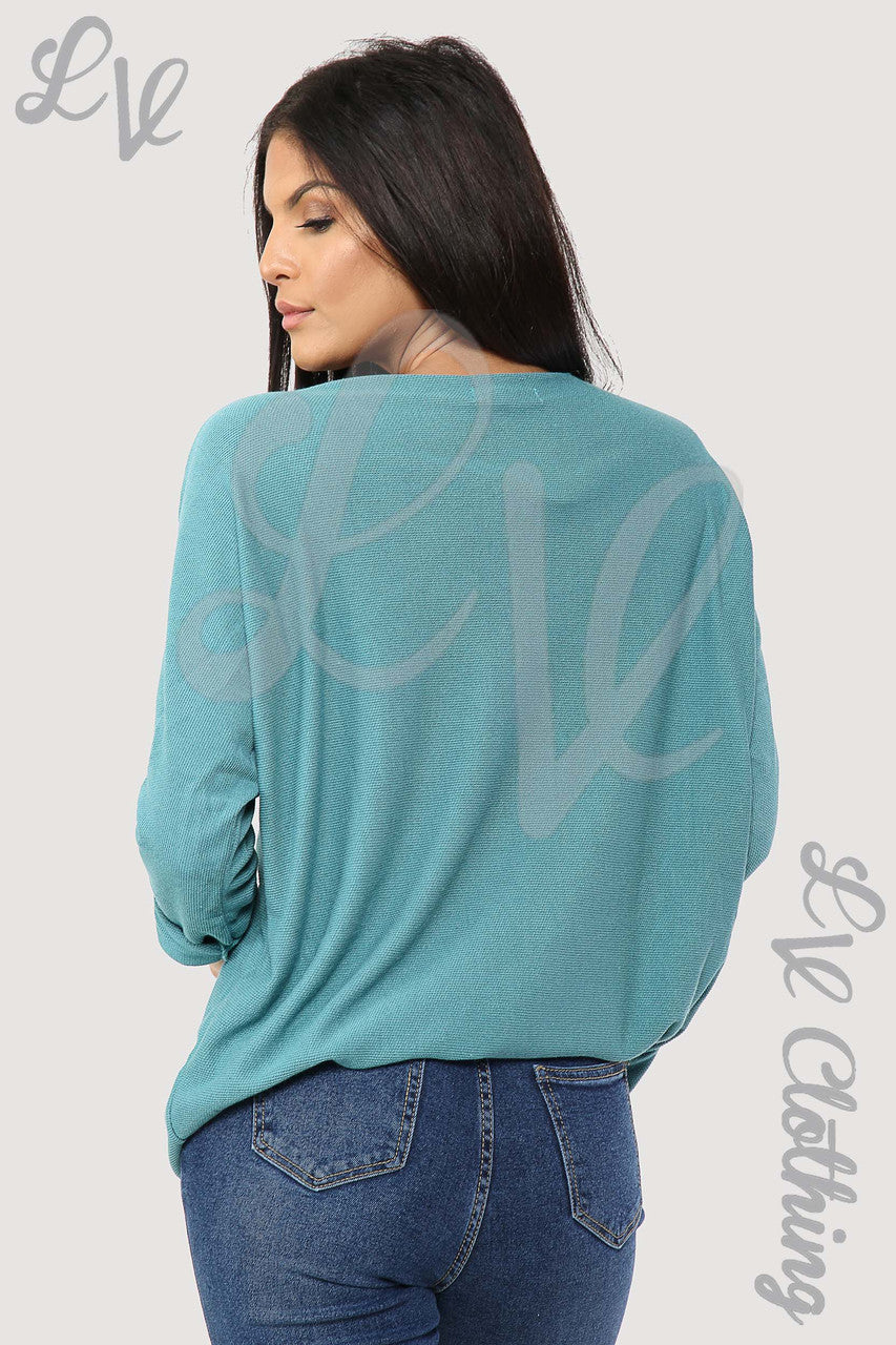 Ladies V-Neck Fine Knit Top Tiffany - Unit Price £12.99
