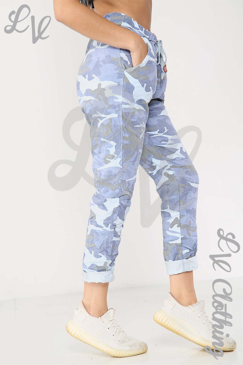 Ladies Camouflage Print Magic Trousers Denim - Unit Price £9.99