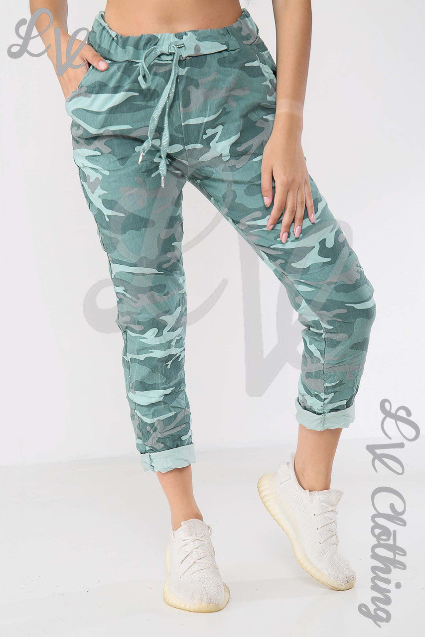 Ladies Camouflage Print Magic Trousers Tiffany - Unit Price £10.99