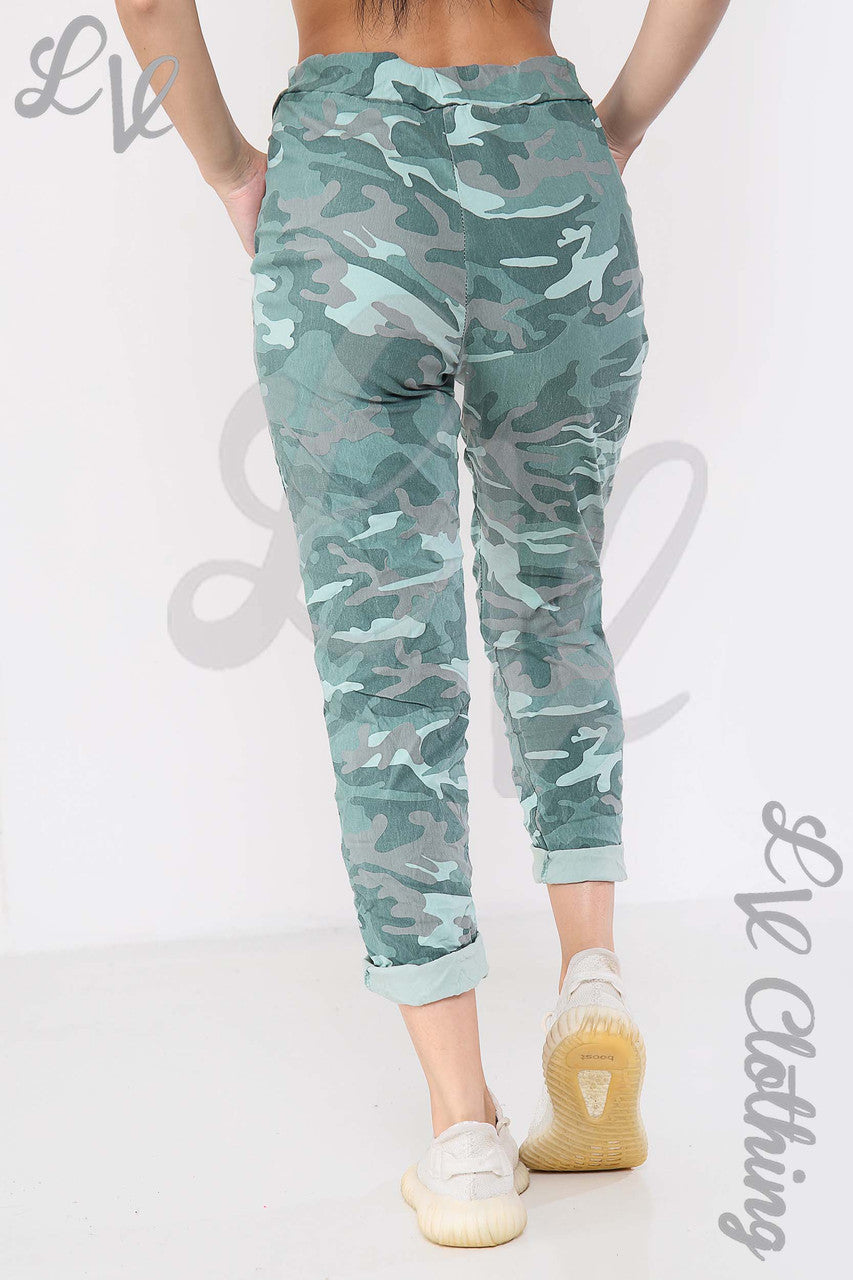 Ladies Camouflage Print Magic Trousers Tiffany - Unit Price £10.99