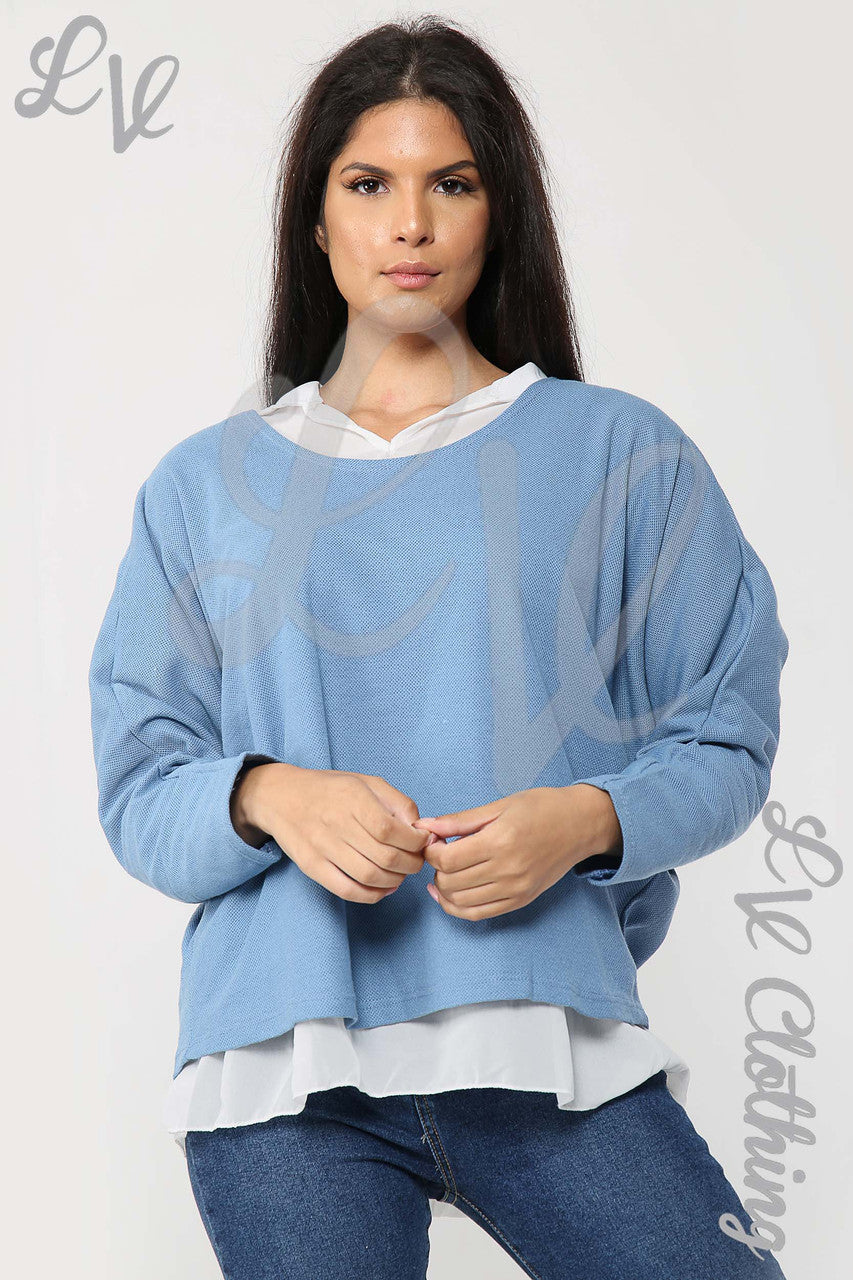 Ladies 2 Piece Layer Blouse & Top Denim - Unit Price £13.99