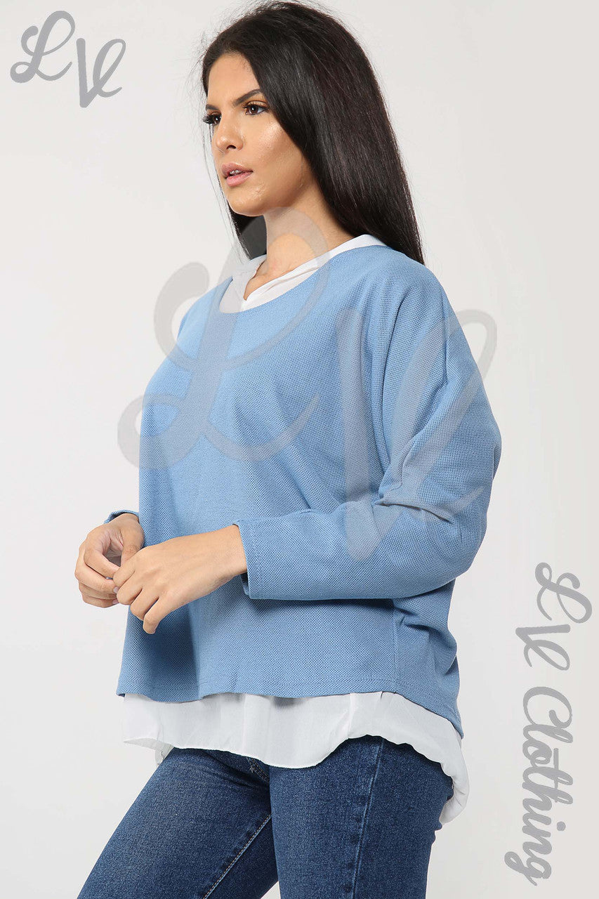 Ladies 2 Piece Layer Blouse & Top Denim - Unit Price £13.99