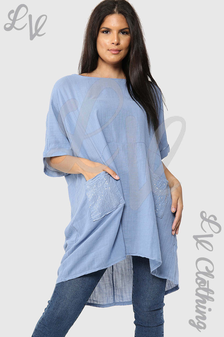 Ladies Lagenlook Shift Top Denim - Unit Price £11.99