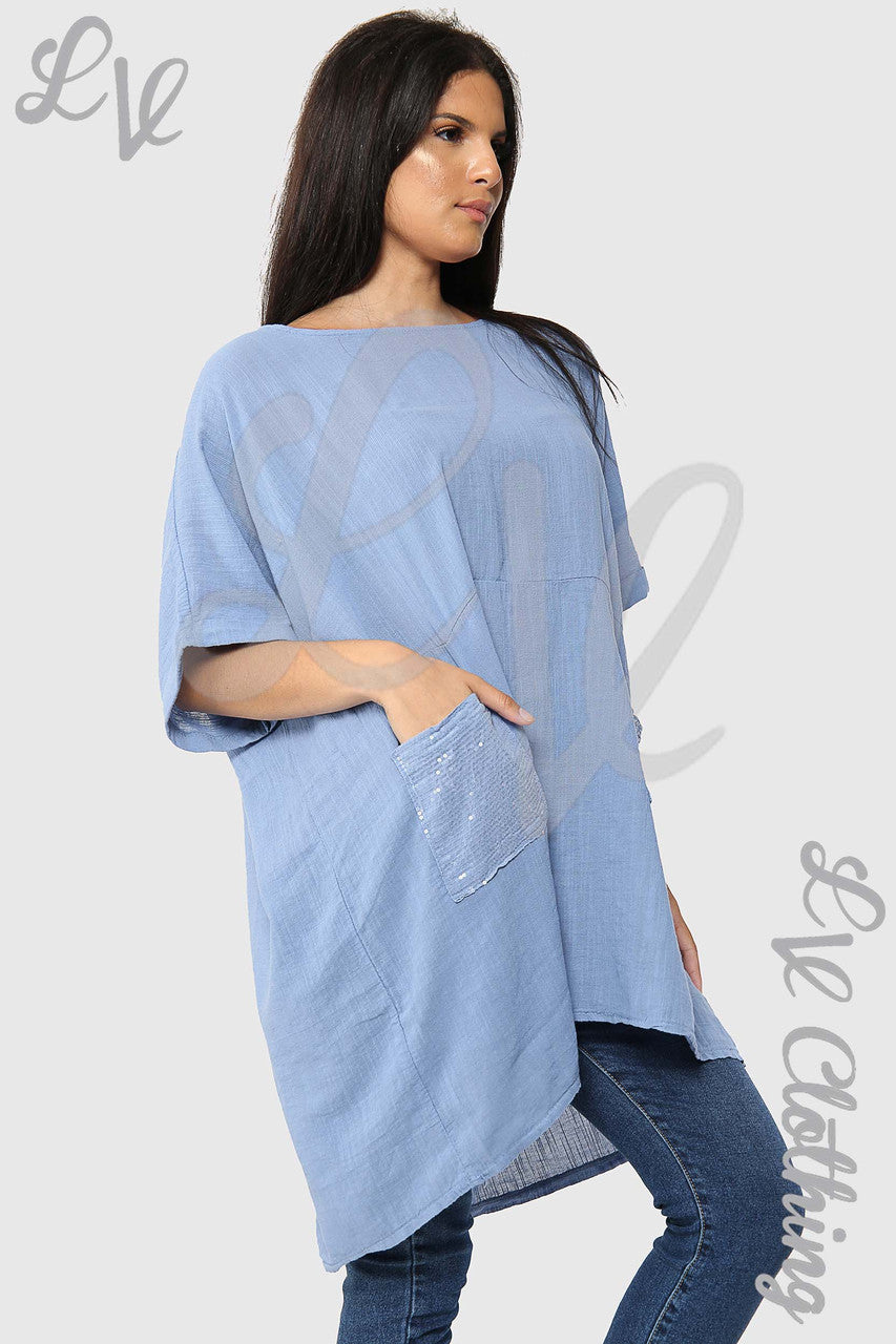 Ladies Lagenlook Shift Top Denim - Unit Price £11.99