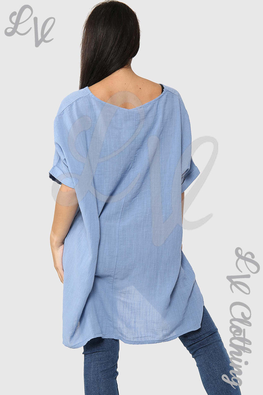Ladies Lagenlook Shift Top Denim - Unit Price £11.99