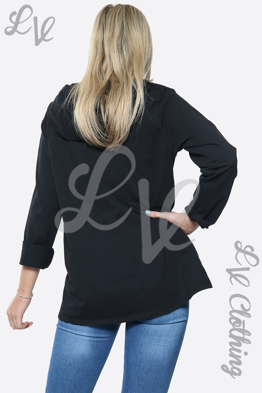 Dames Silver Star Pullover met capuchon Zwart Stukprijs € 13,99