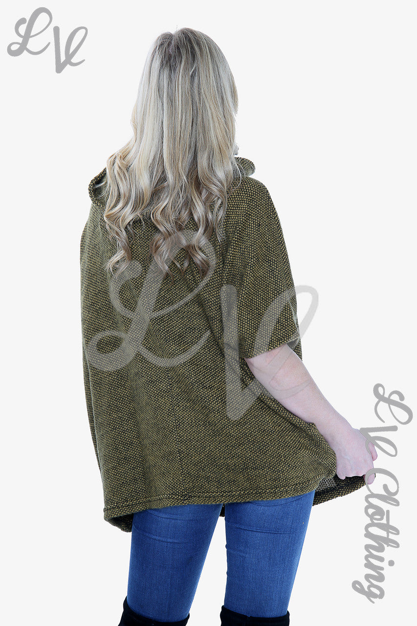 Ladies Cowl Neck Front Pocket Jumper Mustard Unit Price £14.99