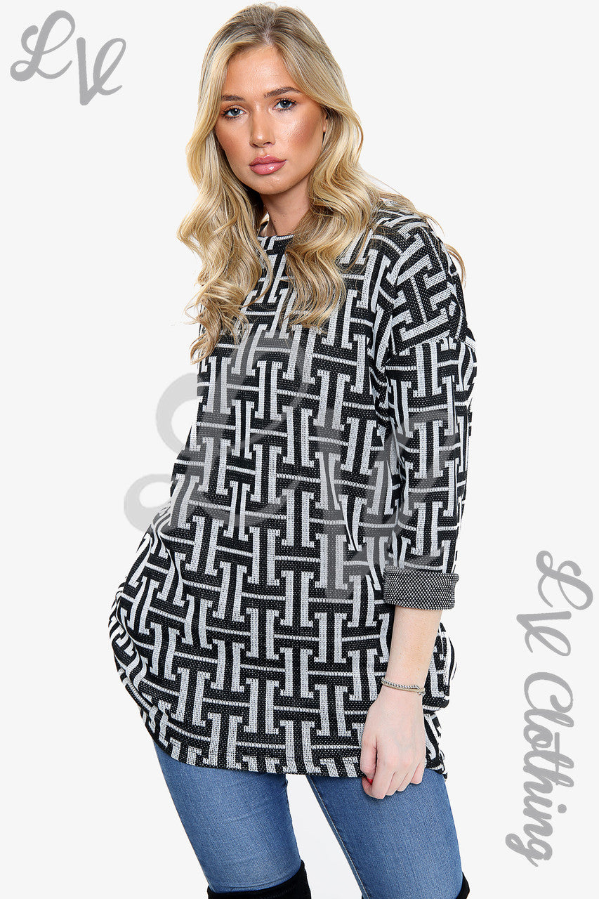 Dames Fijne Gebreide Tuniek Top Wit - Stukprijs €13,99