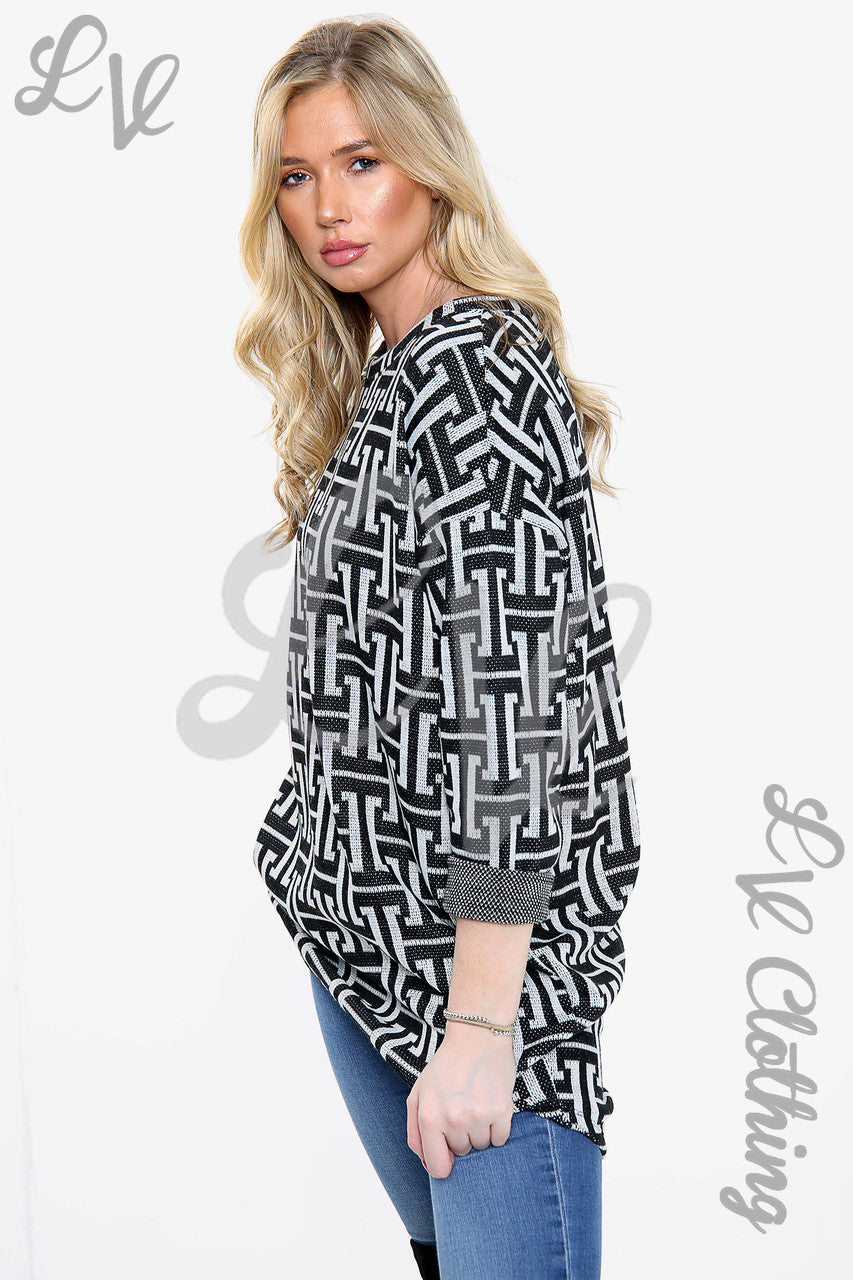 Dames Fijne Gebreide Tuniek Top Wit - Stukprijs €13,99