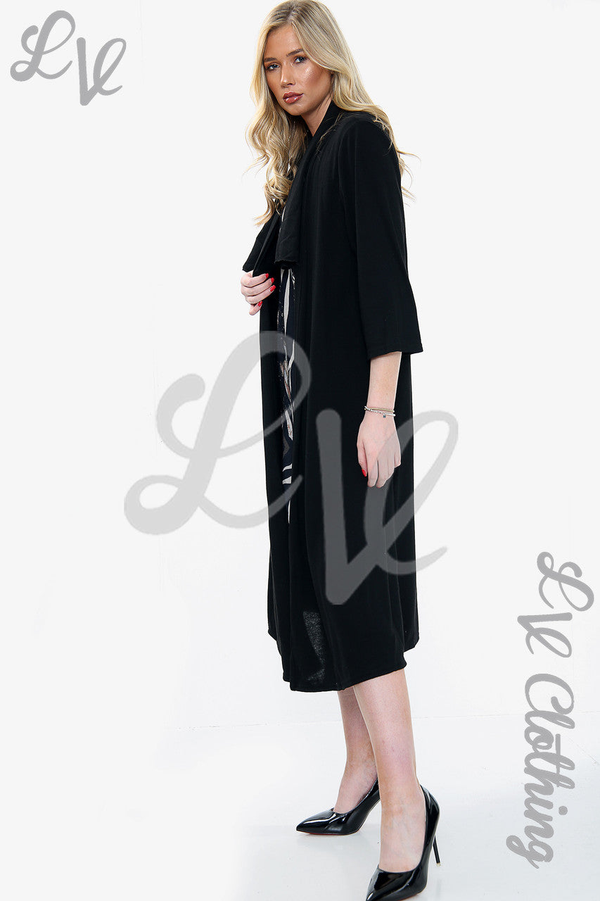 Dames mouwloze jurk met dierenprint & vest 2-delige set - Stukprijs WAS € 10,01