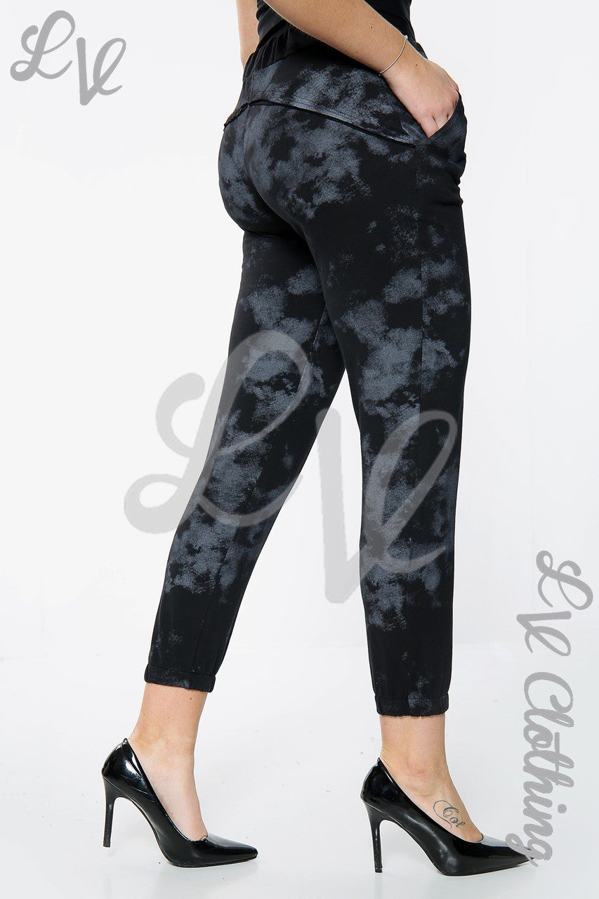 Dames Sky Print Joggingbroek Zwart Prijs per stuk € 10,99