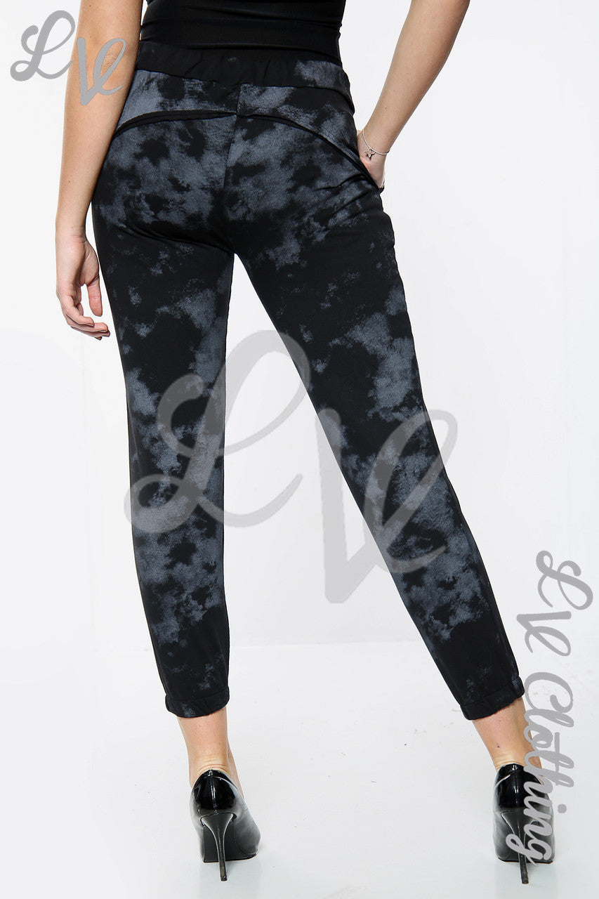 Dames Sky Print Joggingbroek Zwart Prijs per stuk € 10,99