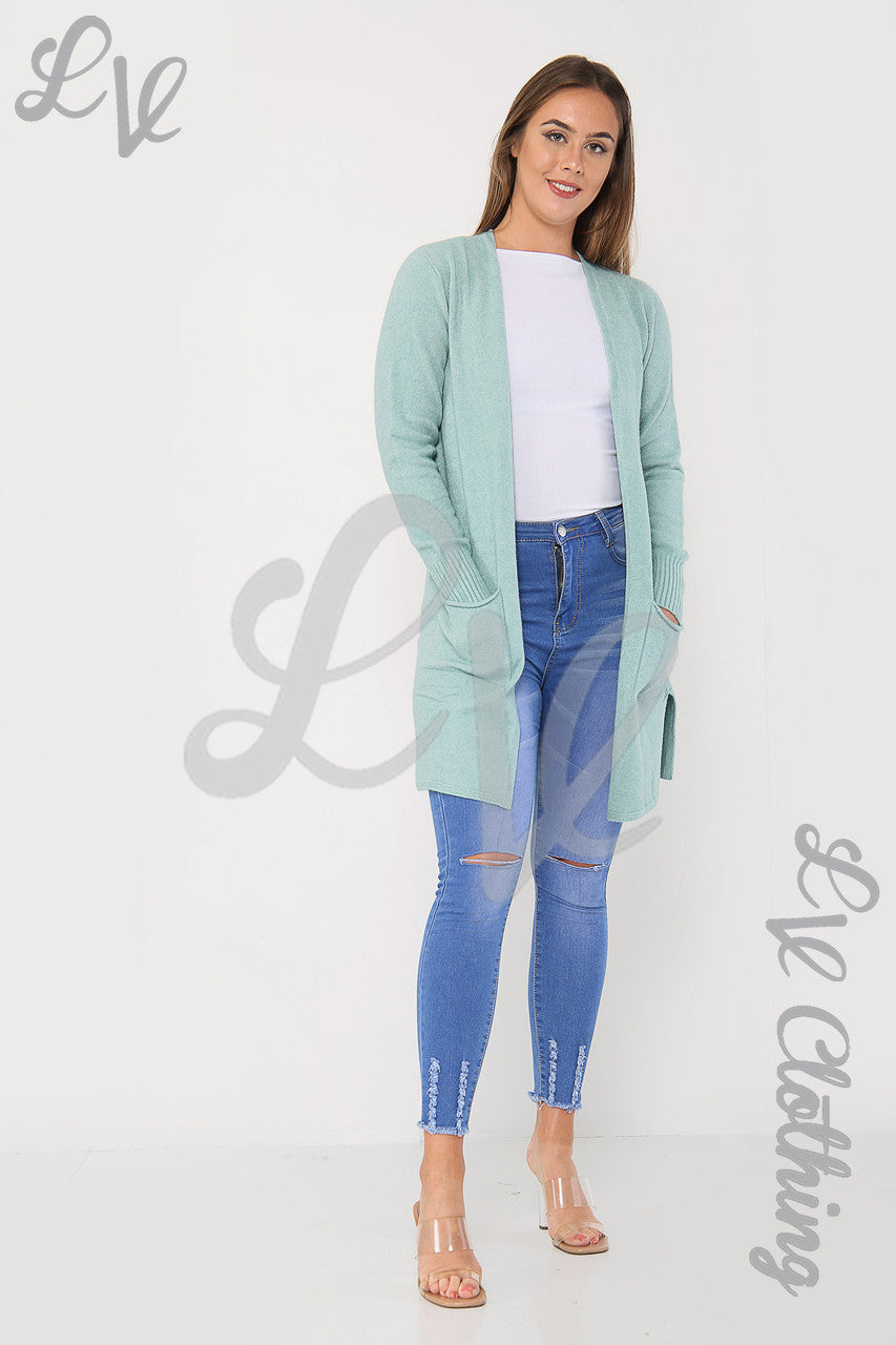 Ladies Plain Knitted Cardigan Tiffany - Unit Price £13.99