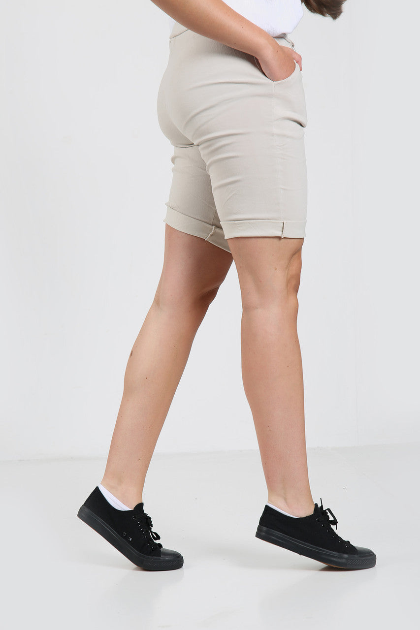 EFFEN ELASTIEKE MAGISCHE STRETCH STIJL SHORT STONE