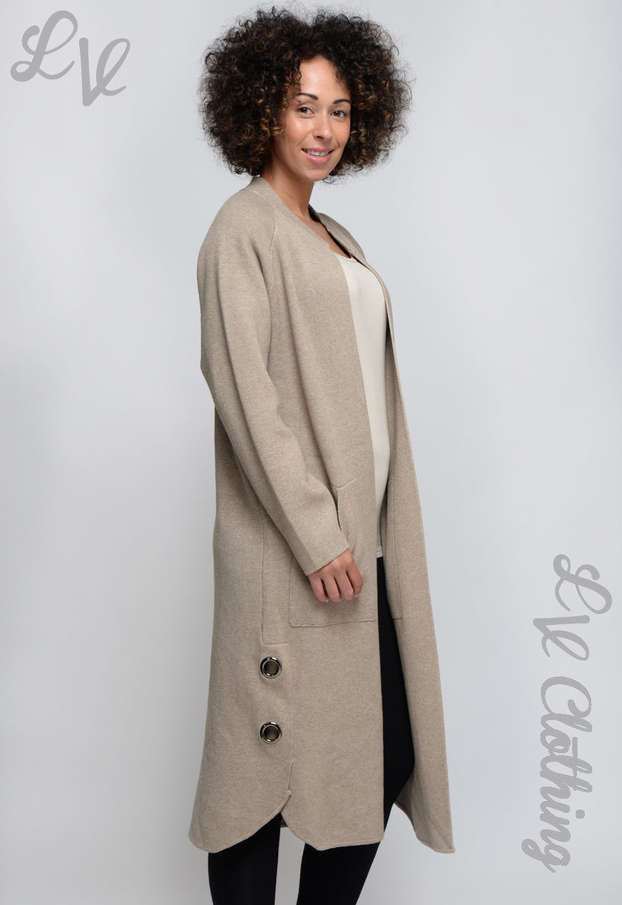 Damesvest met watervalhals en zijzakken (Eén maat 36-40) €26,99
