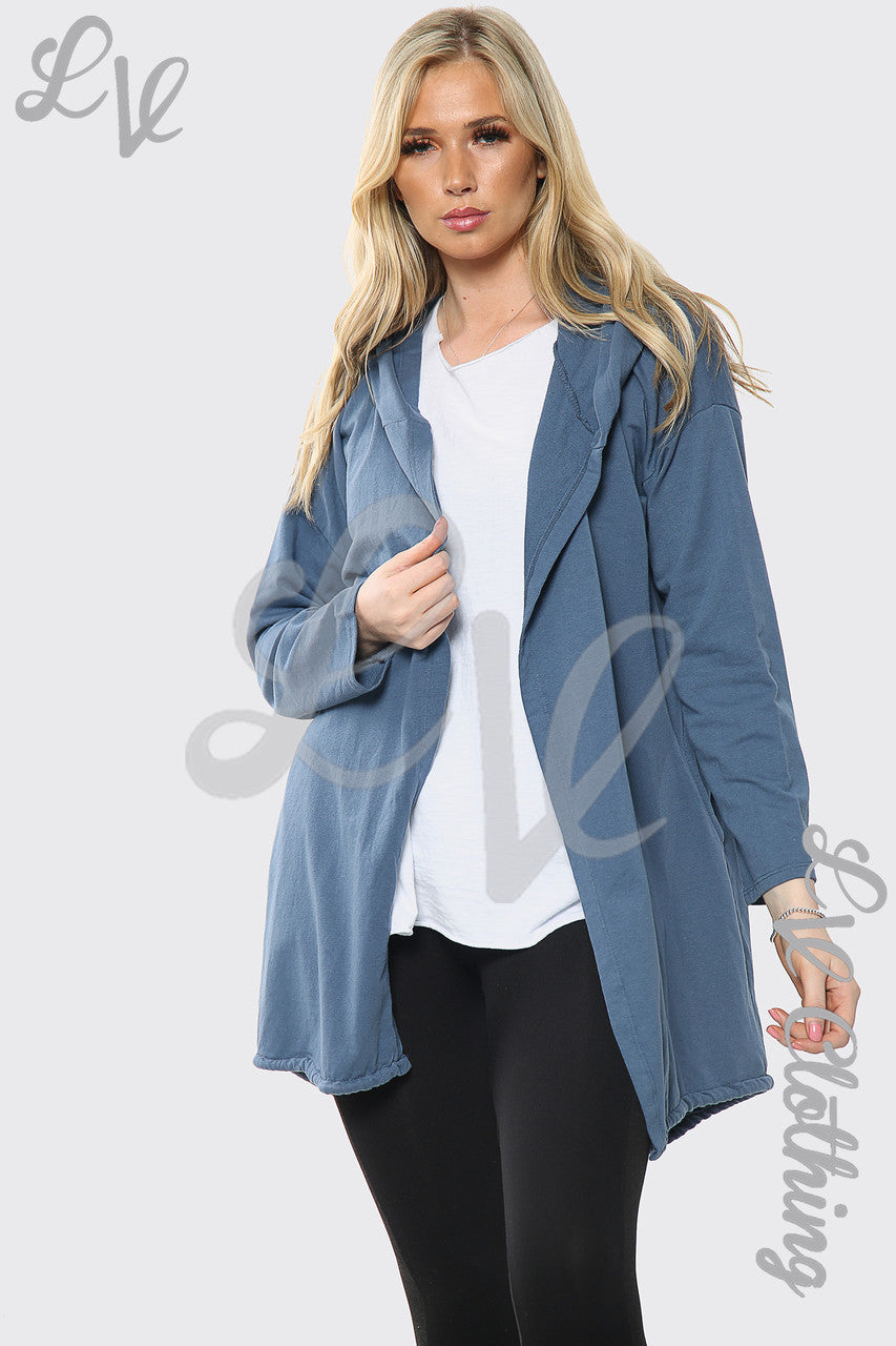 Dames Angelwing Achterkant Hoodie Vest Spijkerstof Prijs per eenheid £11.99