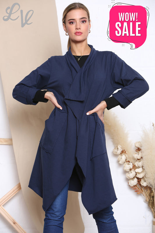 Dames Vest Waterval Model Marine