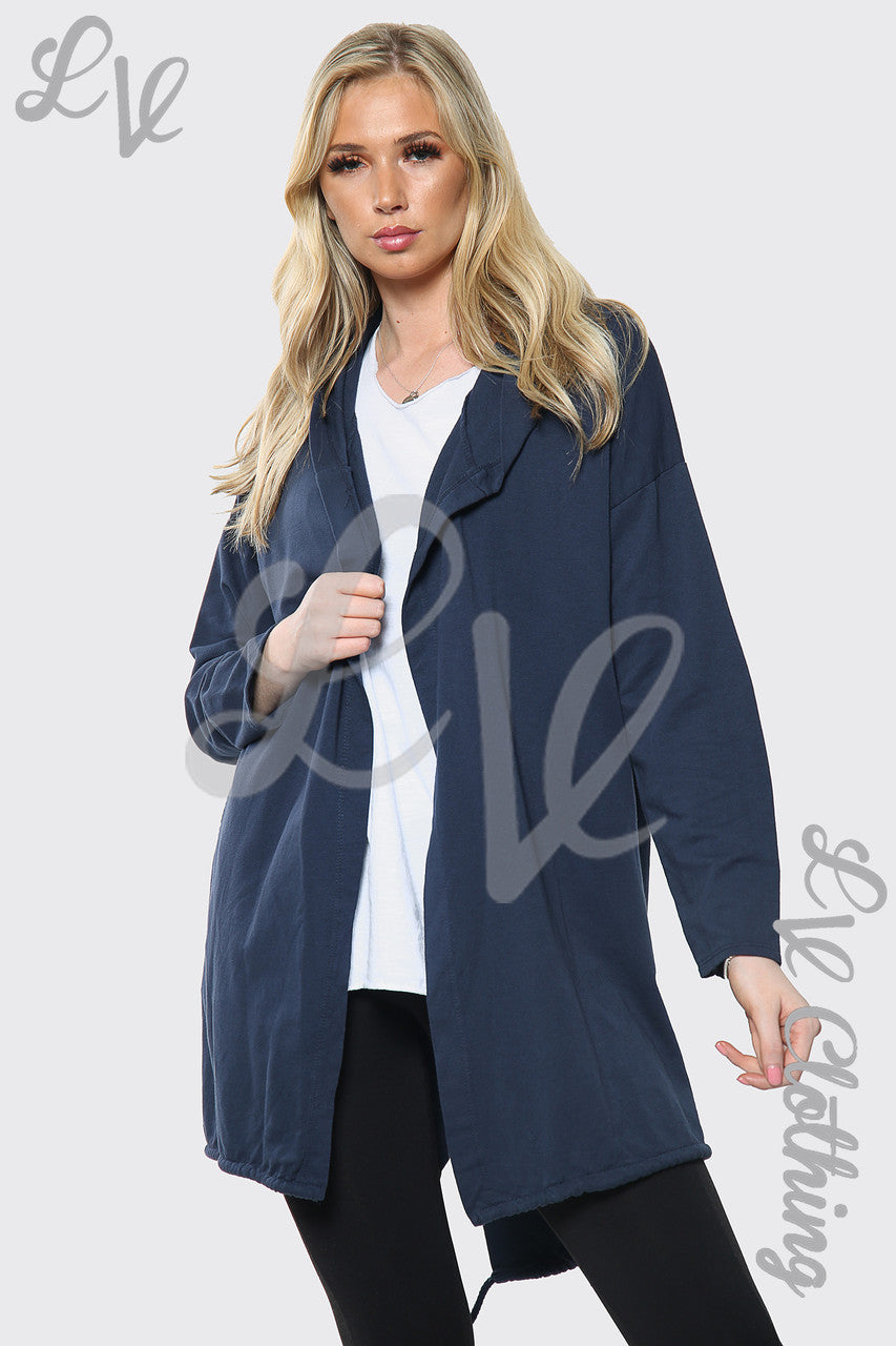 Damesvest met capuchon en vleugels op de rug, marineblauw, eenheidsprijs €11,99