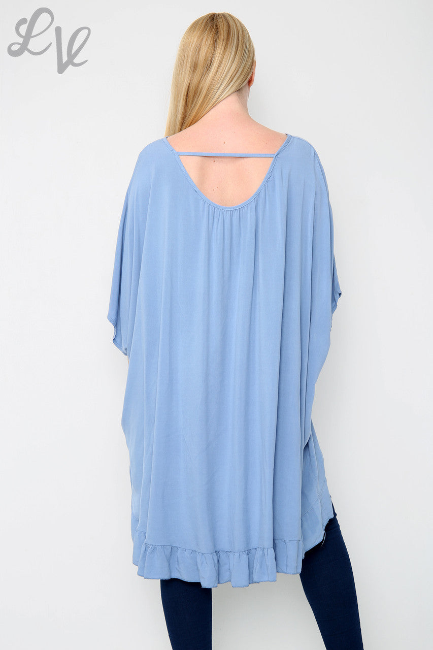 Ladies Plain Floaty Top Denim Unit Price WAS £10.99 NOW £7.99