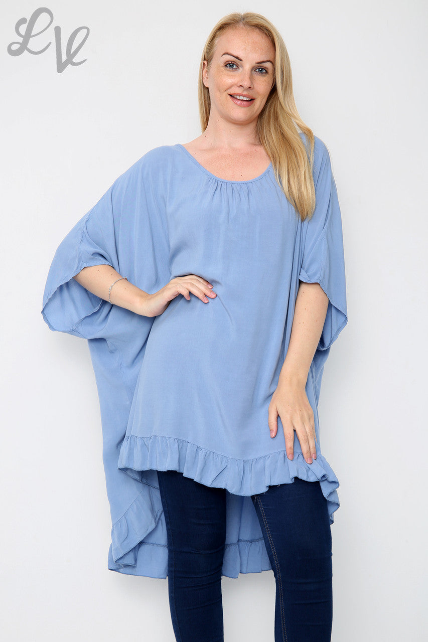 Ladies Plain Floaty Top Denim Unit Price WAS £10.99 NOW £7.99