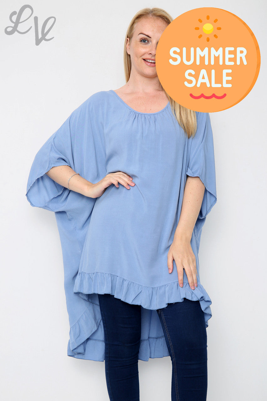 Ladies Plain Floaty Top Denim Unit Price WAS £10.99 NOW £7.99
