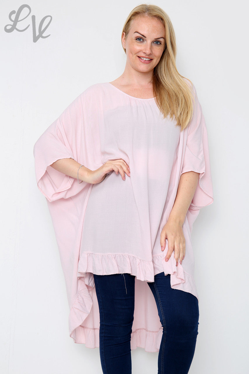 Ladies Plain Floaty Top Dusty Pink Unit Price WAS £10.99 NOW £7.99
