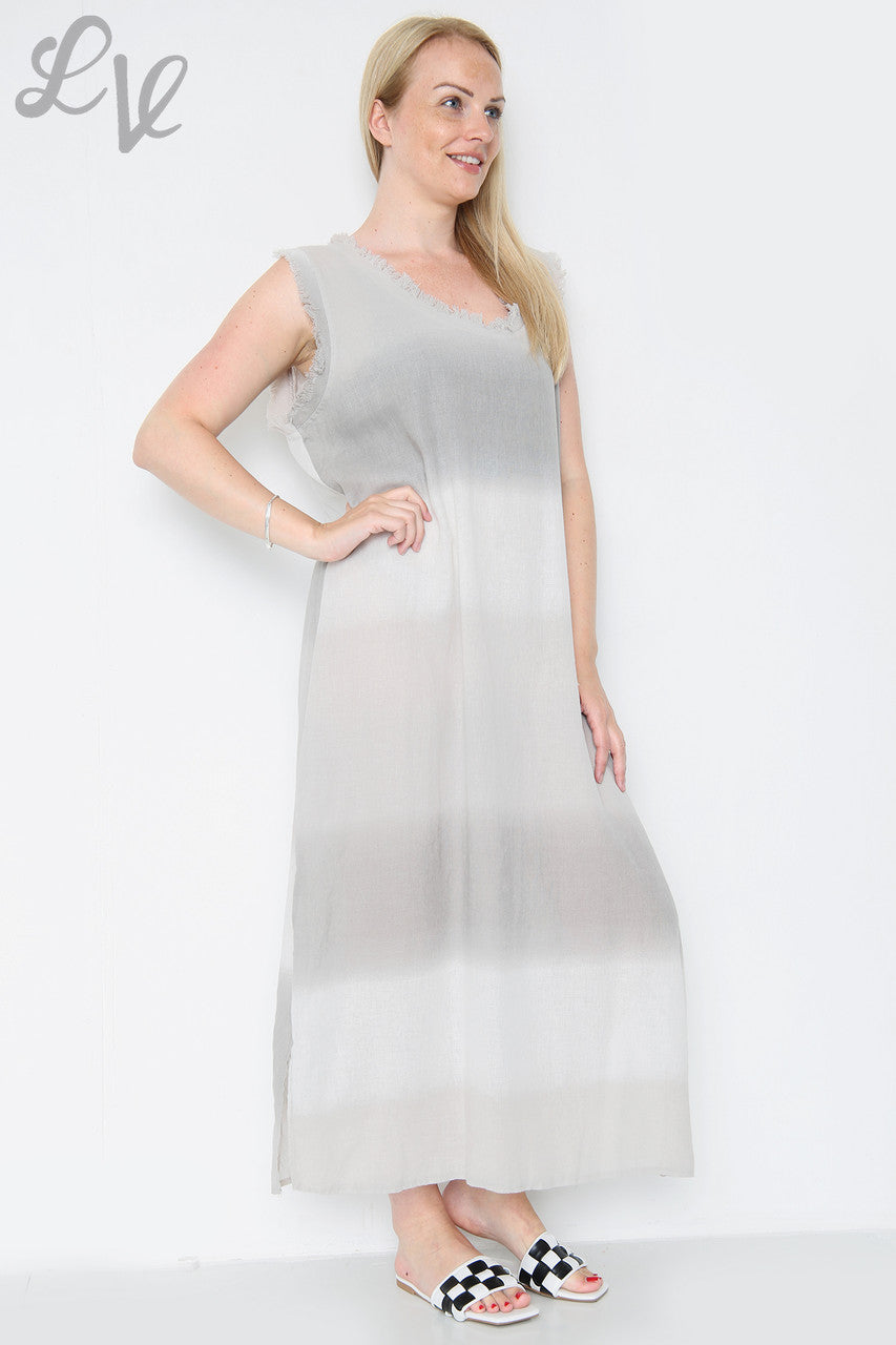 Ladies Ombre Sleeveless Dress Grey Unit Price £14.99