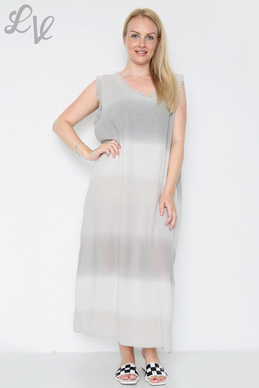Ladies Ombre Sleeveless Dress Grey Unit Price £14.99