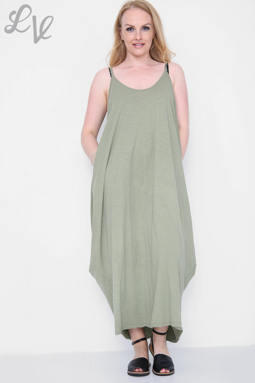 Dames Strappy Ballojurk Khaki Prijs per eenheid €10,99
