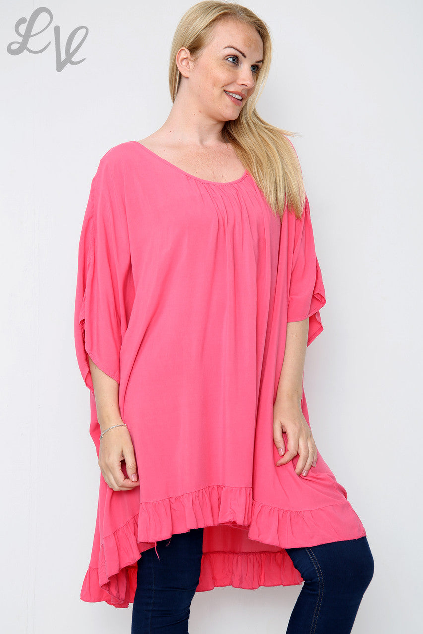 Ladies Plain Floaty Top Pink Unit Price WAS £10.99 NOW £7.99