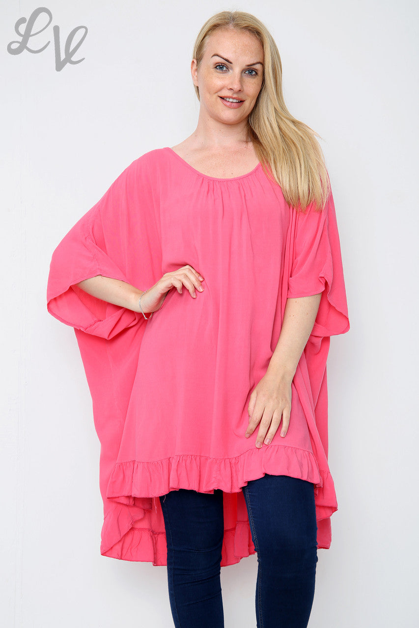Ladies Plain Floaty Top Pink Unit Price WAS £10.99 NOW £7.99