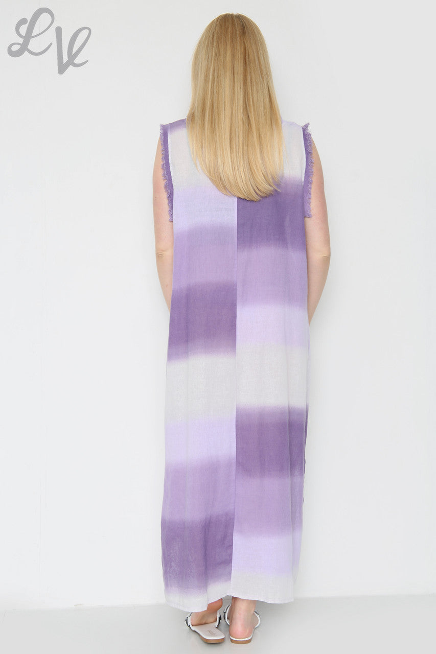 Ladies Ombre Sleeveless Dress Purple Unit Price £14.99