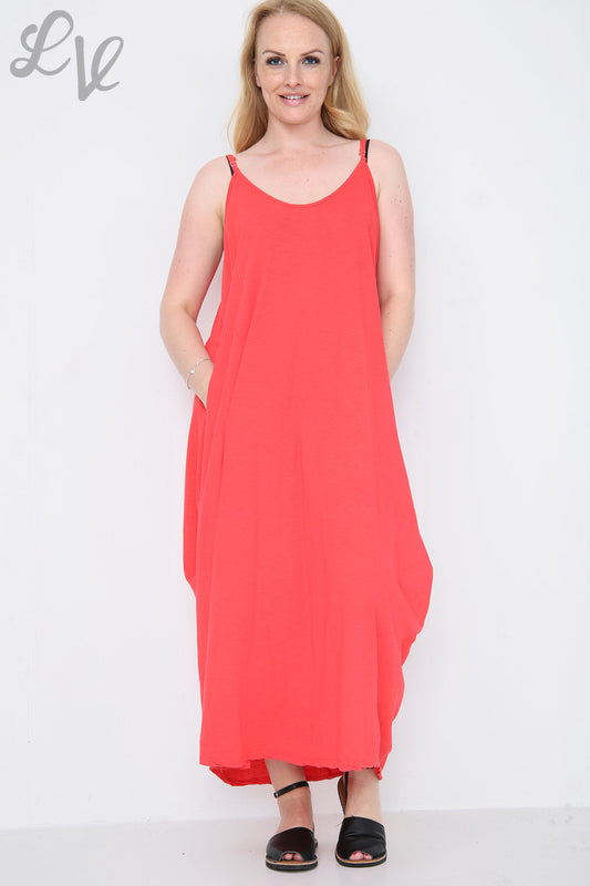 Dames Strappy Ballojurk Rood Stukprijs €10,99