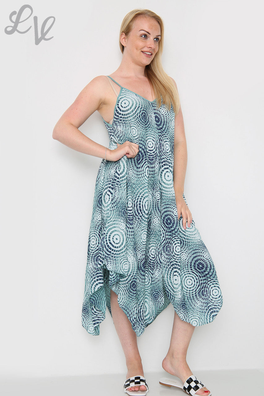 Ladies Geometric Print Strappy Dress Tiffany Unit Price £8.99