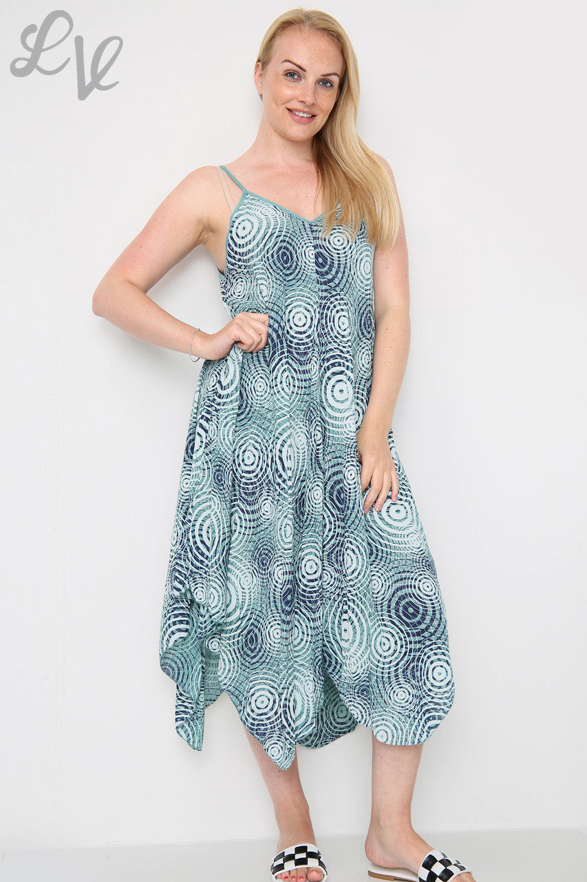 Ladies Geometric Print Strappy Dress Tiffany Unit Price £8.99